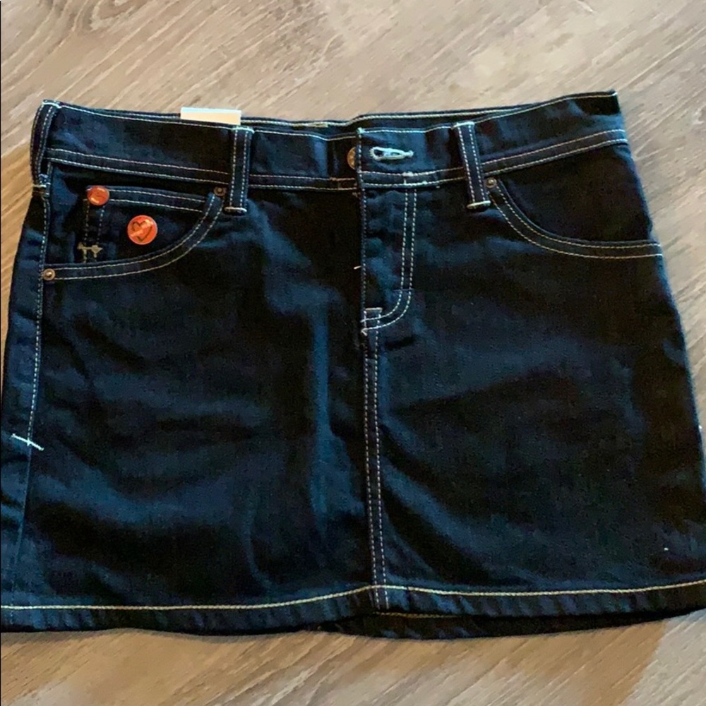 Deadstock Evisu x puma denim skirt size 28 NWT